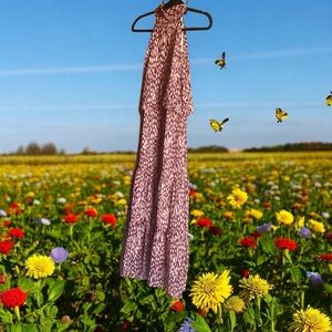 Evereve Red‎ and White Sleeveless Midi Sundress